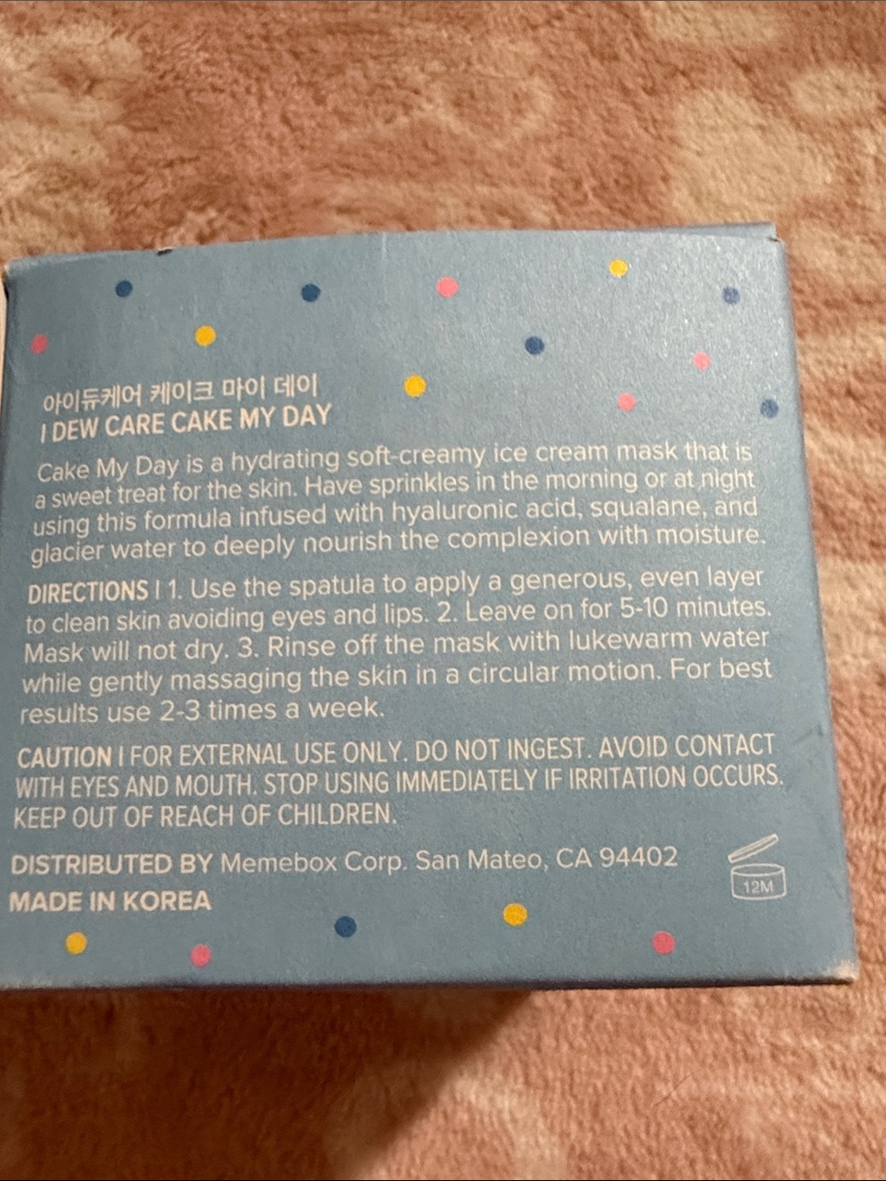 I DEW CARE Cake My Day Hydrating Mask - Picture 4 of 9